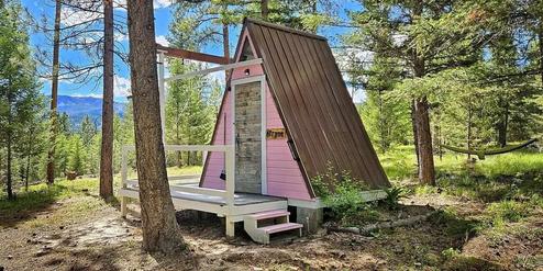 A-frame Cabin at The Hohnstead Glamping Cabins near Missoula Montana