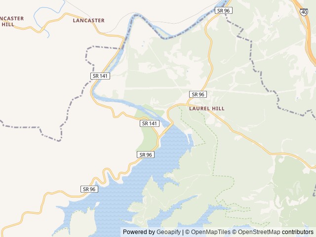 Map of Center Hill Lake Primitive Camping Areas location at Lancaster, TN, United States
