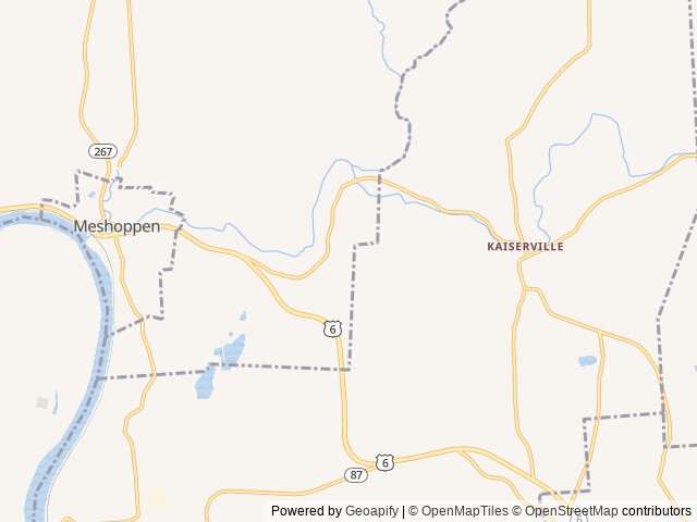 Map of Slumber Valley Campground location at Meshoppen, PA, United States