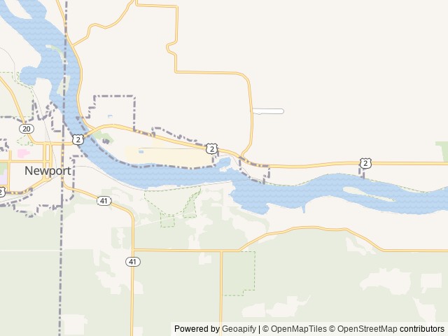 Map of Albeni Cove location at Oldtown, ID, United States
