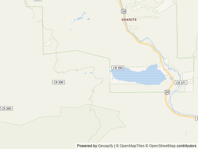 Map of Clear Creek Reservoir Campground location at Buena Vista, CO, United States