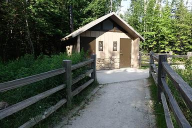 Vault Restrooms at Hurrican River Campground
