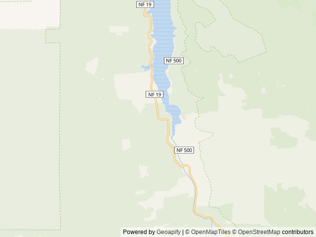 Map of Slide Creek location at Blue River, OR, United States