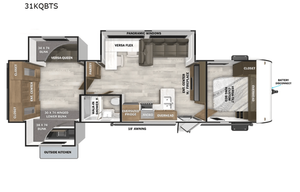 "Jett Stream" 2025 Bunkhouse Camper with King bed