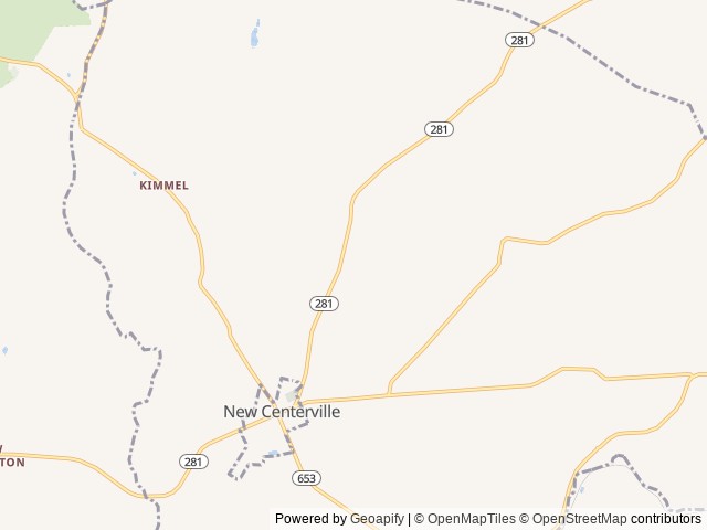 Map of Hickory Hollow Campground location at Rockwood, PA, United States