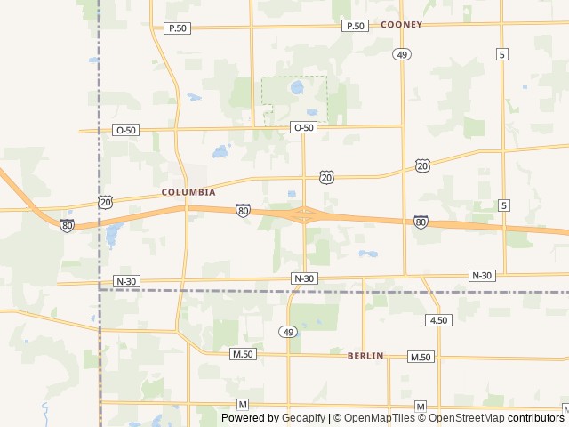 Map of Love's RV Hookup-Edon OH 748 location at Edon, OH, United States