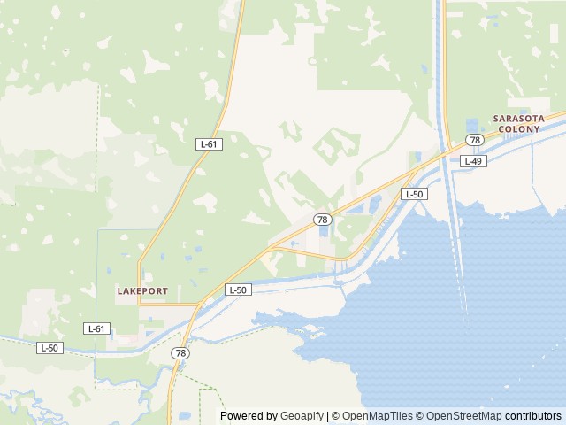Map of NLK North Lake location at Moore Haven, FL, United States