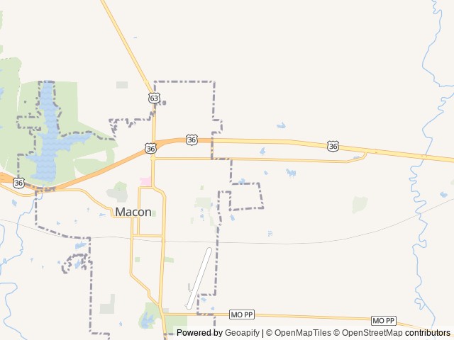 Map for Camping Ventures 2018 Heartland Pioneer near Macon, MO