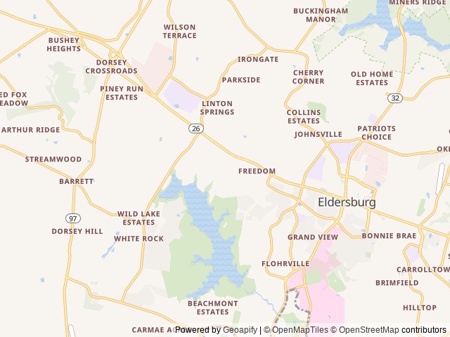 Map for 2026 Forest River RV Campsite Reserve 26CJ near Eldersburg, VA