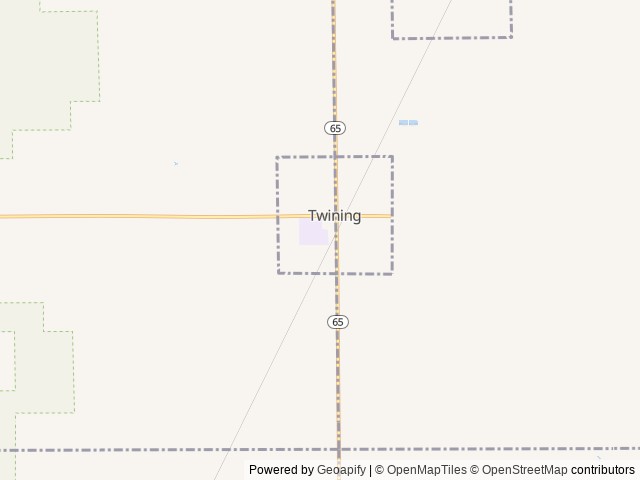 Map of Timberglow Getaway location at Twining, MI, United States
