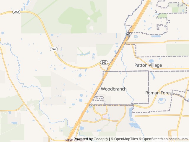Map of Grand Texas RV Resort location at New Caney, TX, United States