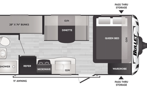 2023 Keystone RV Bullet Crossfire 1700BH