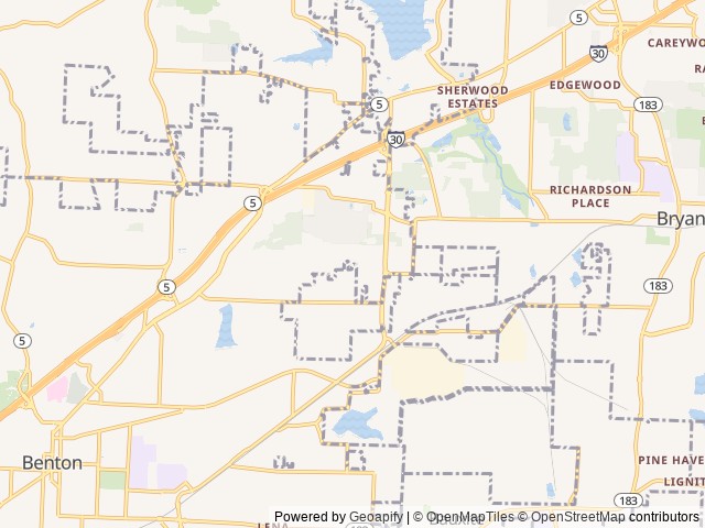 Map for 2022 Forest River Flagstaff Micro Lite 25FBLS near Benton, AR