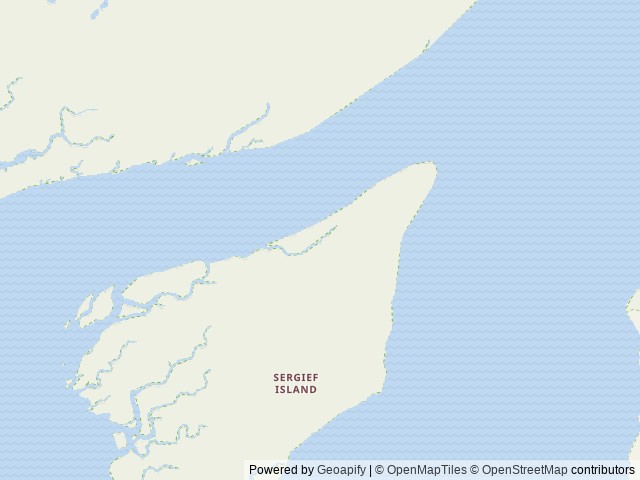 Map of Sergief Island Cabin location at Wrangell, AK, United States