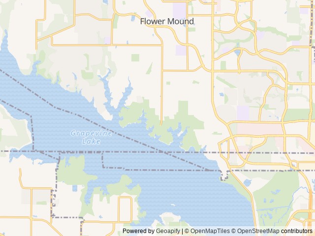 Map of Murrell Park location at Flower Mound, TX, United States