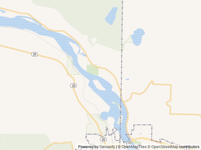 Map of Pioneer Park location at Newport, WA, United States