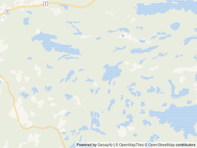 Map of O'Reilly Lake Resort location at Mountain Grove, ON, Canada