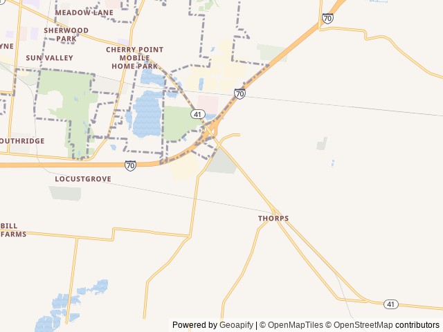 Map of Love's RV Hookup-Springfield OH 605 location at Springfield, OH, United States