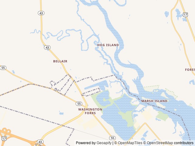 Map for 2018 Dutchmen RV Aspen Trail 2480RBS near New Bern, NC
