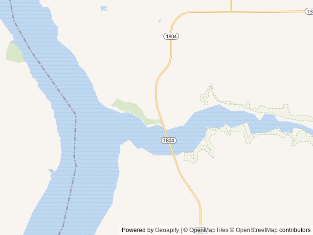 Map of Beaver Creek Recreation Area location at Linton, ND, United States