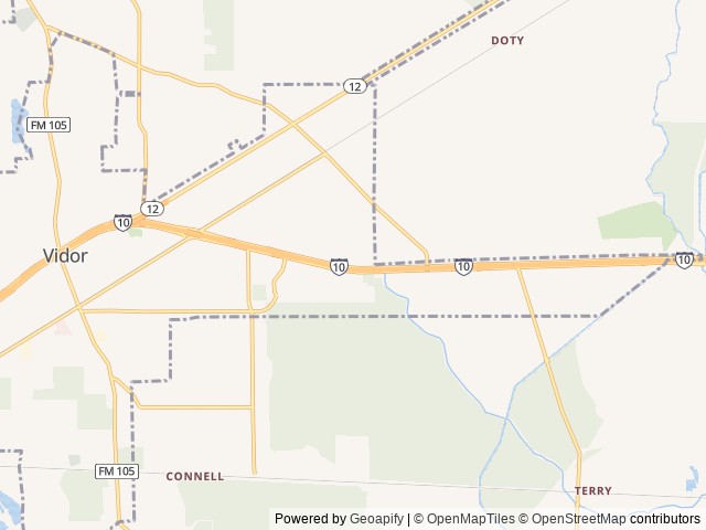Map of Texas Star RV Community, LLC location at Vidor, TX, United States
