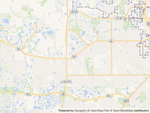 Map of Zephyr Palms RV Resort (Age Restricted 55+) location at Zephyrhills, FL, United States