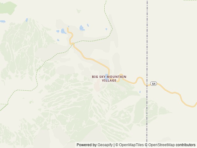 Map of Lone Mountain Ranch location at Big Sky, MT, United States