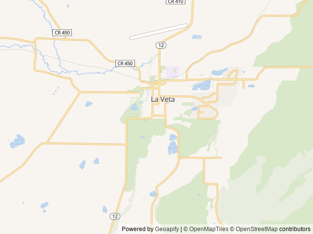 Map of La Veta Pines RV Park location at Walsenburg, CO, United States