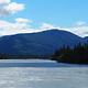 Stikine River with mountains and trees in background