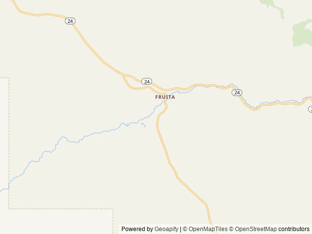 Map of Fruita Campground location at Torrey, UT, United States