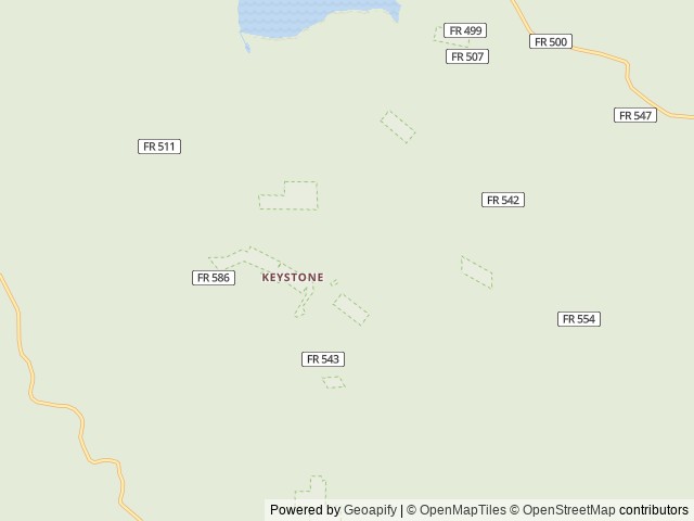 Map of Keystone Ranger Station location at Laramie, WY, United States