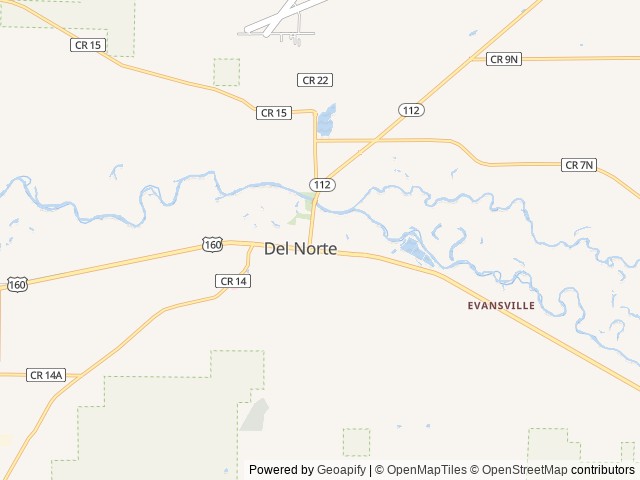 Map of La Boca RV Park (Del Norte area) location at Del Norte, CO, United States