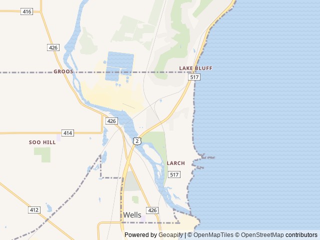 Map of Pioneer Trail Park & Campground location at Gladstone, MI, United States