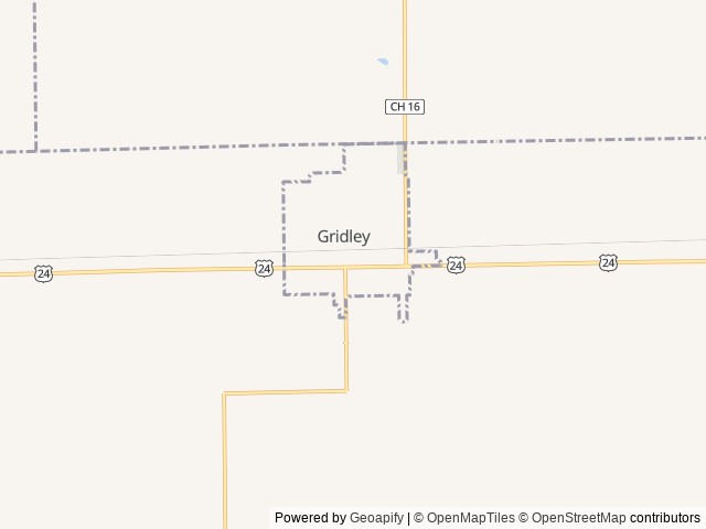 Map for 2008 Fleetwood RV Bounder 38P near Gridley, IL