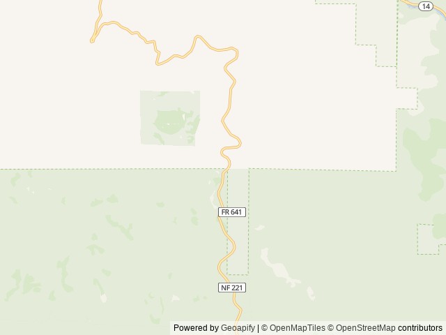Map of Fish Creek Pavilion location at Grangeville, ID, United States