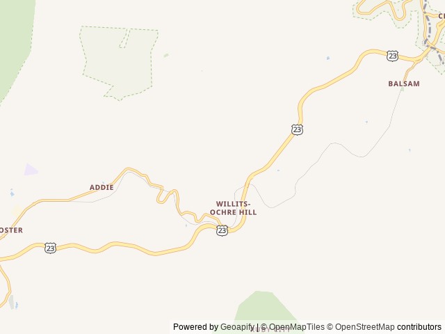 Map of Hide Away Hill Acres location at Sylva, NC, United States