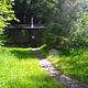 Path through grass leads to Shakes Slough 1 Cabin 