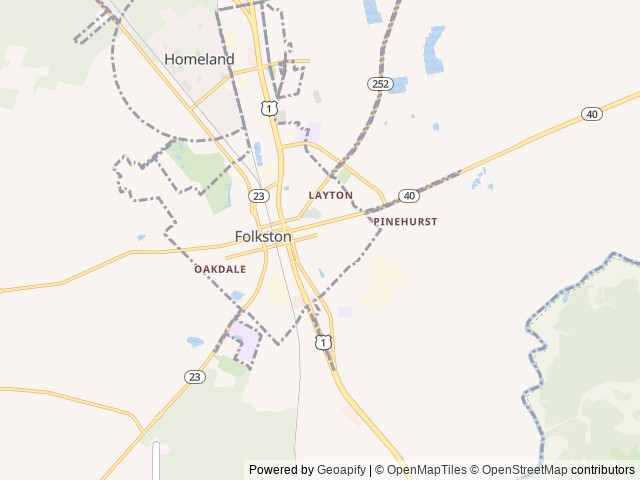Map of Jenny Ridge RV Park location at Folkston, GA, United States