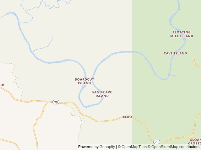 Map of Mammoth Picnic Shelters location at Mammoth Cave, KY, United States