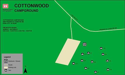 Cottonwood Campground Map