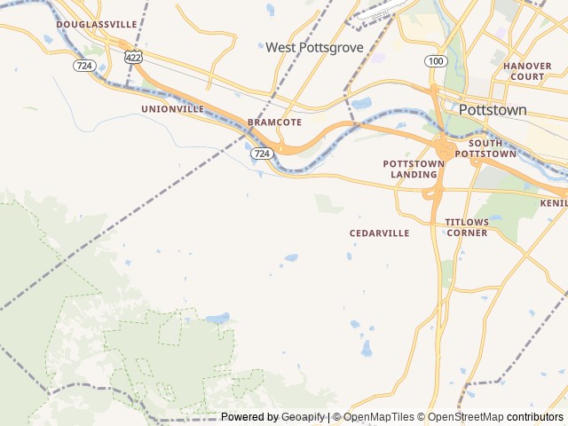 Map for The Jay Bird's Home on the Road near Pottstown, PA