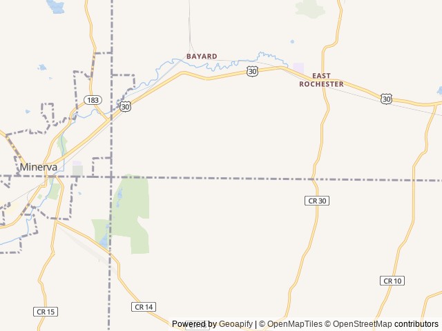 Map for Boost near Minerva, OH