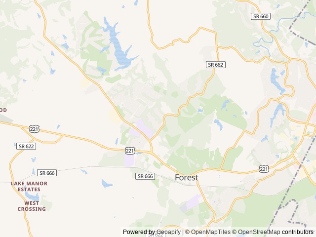 Map for 2020 Forest River Grey wolf bunk house near Forest, NC