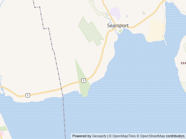 Map of Moorings II Oceanfront RV Campground location at Searsport, ME, United States