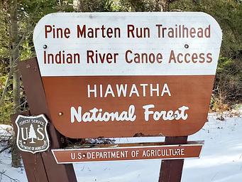 Pine Marten Run Trailhead Sign