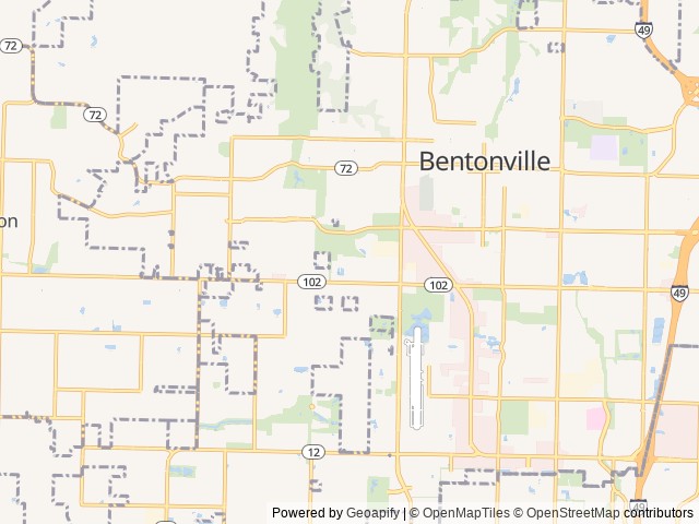 Map for Spacious 2BR/2BA Luxury RV W/ Loft & 4 Slide Outs! near Bentonville, MO