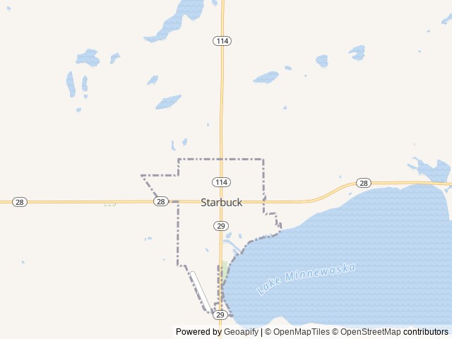 Map for Fully Furnished 32' Cherokee , Pet Friendly near Starbuck, MN