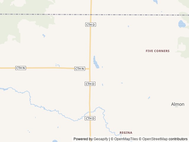 Map of Otter Springs Campground location at Bowler, WI, United States