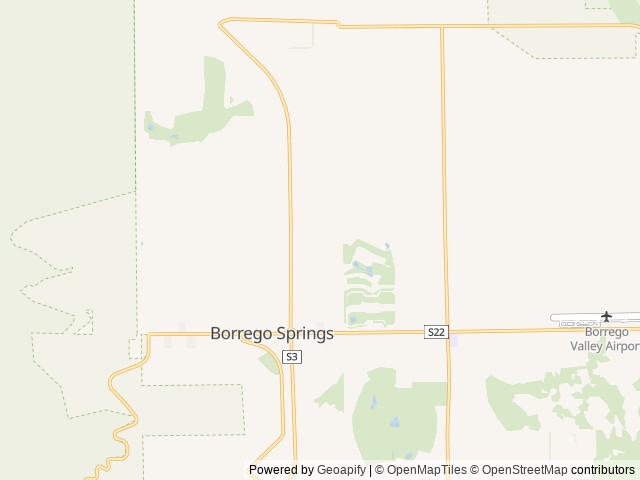 Map of The Springs At Borrego Golf & RV Resort location at Borrego Springs, CA, United States