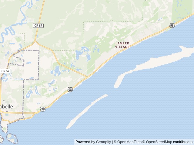 Map of Ho-Hum RV Park location at Carrabelle, FL, United States